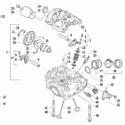 Prowler XTX Cylinder head and camshaft  /  valve  assembly