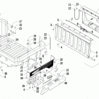 Prowler XTX Cargo box and tailgate assembly