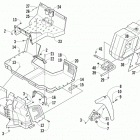 Prowler HDX Console, floor panel & storage box assembly