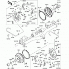 Mule 3010 4x4 Hardwoods Green HD (KAF620-H8F) Rear hubs / brakes(h8f)