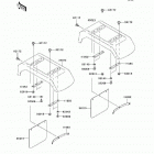 Mule 3010 Trans4x4 Diesel (KAF950-E8F) Заднее крыло