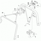 Prowler 650 XT Canopy and taillight assembly