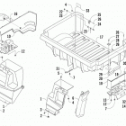 Prowler 650 XT Rear body panel and cargo box assembly