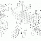Prowler XTX Rear body panel and cargo box assembly (steel blue  /  m...
