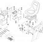 Prowler 650 XT Seat, battery, and tool kit assembly