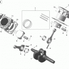 Commander 1000 STD, DPS, XT, XT-P Коленвал,поршень и цилиндр