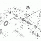 Commander STD, XT, X, 1000 EFI 07- drive system, front std, xt, x