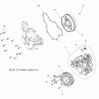 Z16VBE87FR/NR/JR RZR 900 60 INCH PS, EU Engine, stator and cover
