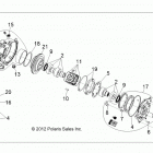 R13WH76AG/AR/EAH/EAI RANGER 800 CREW Drive train, front gearcase internals