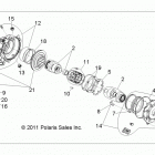 R14TH76AA/AC/EAS/AAC/ACC/EASC RANGER 800 Drive train, front gearcase internals