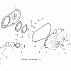 R14RH76AA/76AC/7EAZ RANGER 800 EFI MIDSIZE Drive train, clutch cover