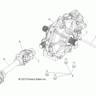 R16RAA76AA/AJ RGR 800 6X6 Drive train, mid gearcase mounting
