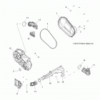 R14UH88/9E RANGER XP 900 ALL OPTIONS Drive train, clutch cover and ducting