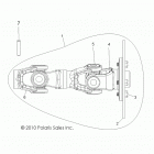 R14TH90DG RANGER 900 DIESEL Drive train, rear prop shaft