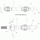 R13WH76AG/AR/EAH/EAI RANGER 800 CREW Кардан передний