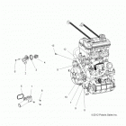 R14WH88A/9EA RANGER 900 CREW ALL OPTIONS Engine, cooling, thermostat and bypass