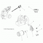 Z17VJE57AR RZR 570 S Engine, oil filter and dipstick