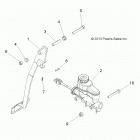 R14RH57AA/AC/AR/6EAZ RANGER 570 EFI Brakes, pedal and master cylinder