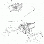 R13WH76AG/AR/EAH/EAI RANGER 800 CREW Крепление двигателя