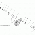 R13WH76AG/AR/EAH/EAI RANGER 800 CREW Engine, oil pump and water pump