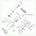 R14TH76AA/AC/EAS/AAC/ACC/EASC RANGER 800 Трансмиссия внутренности