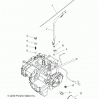 R13WH76AG/AR/EAH/EAI RANGER 800 CREW Engine, oil filter and dipstick