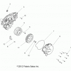 R16RAA76AA/AJ RGR 800 6X6 Engine, stator and flywheel