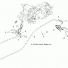 R13WH76AG/AR/EAH/EAI RANGER 800 CREW Brakes, park brake asm.