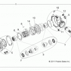 R11VM76FX RZR  S EPS INTL Drive train, front gearcase internals 1332842