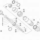 ZR 9000 SP Задняя  подвеска, передний амортизатор