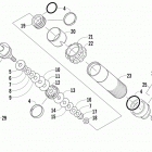 XF 9000 Sno Pro Задняя  подвеска, передний амортизатор