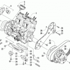 M 8000 Sno Pro Опора двигателя и вариатор