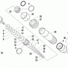 M 8000 HCR Задняя  подвеска, передний амортизатор