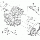 M 9000 Опора двигателя и вариатор