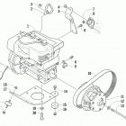 Bearcat 570 XTE Опора двигателя и вариатор