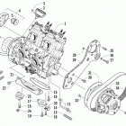 M 800 HCR Опора двигателя и вариатор