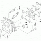 Sno Pro 120 Цилиндр, свеча.
