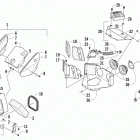 Sno Pro 600 FTP Воздушный глушитель, карбюратор, и монтаж топливного нас...