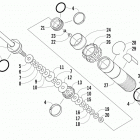 M 1100 Задняя  подвеска, передний амортизатор
