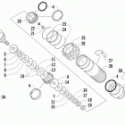 XF 1100 Turbo Sno Pro LTD Задняя  подвеска, передний амортизатор