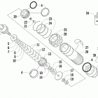 Sno Pro 500 Задняя  подвеска, передний амортизатор