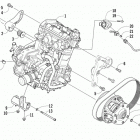 F 1100 Sno Pro LTD Опора двигателя и вариатор