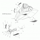600 WIDETRAK IQ/INTL - S14PU6NSL/NEL Body, hood, front hinge asm.