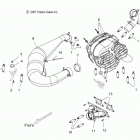 600 IQ RACER/INTL - S13MX6JSA/JEA Engine, exhaust system