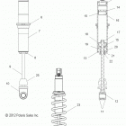 800 PRO RMK 155/163 ALL OPTIONS - S13CG8/CH8 Suspension, shock, rear track (7043834)
