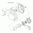 120 INDY/INTL - S15WB1ASA/AEA Стартер  и кожух вентилятора