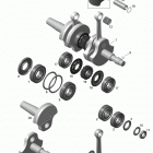 SUMMIT SPORT 600 XP 146 Коленвал и поршни