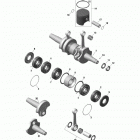 Skandic WT 550F XU Коленвал и поршни