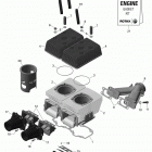 TUNDRA LT 550F XP Блок цилиндров и мощностные клапана