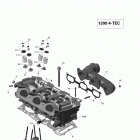 EXPEDITION SE 1200 XU Головка цилиндров и выпускной коллектор